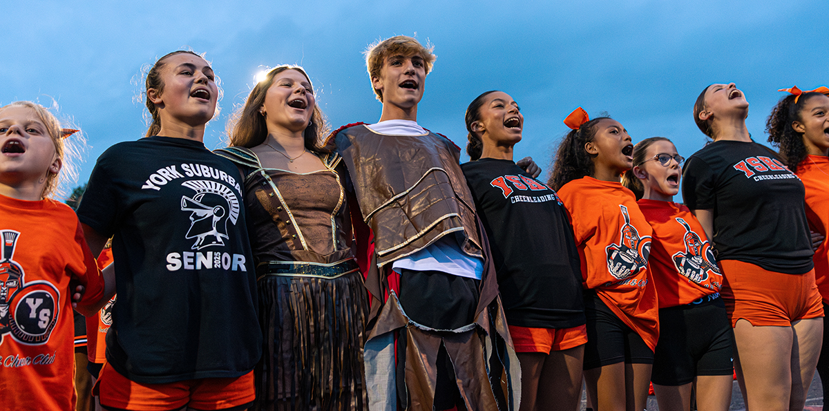 students at pep rally